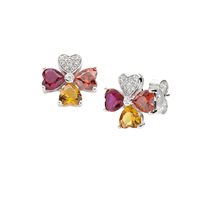 Earrings Amen Woman Quadricuore in Silver Zircone EQUSBMAR - EQUSBMAR